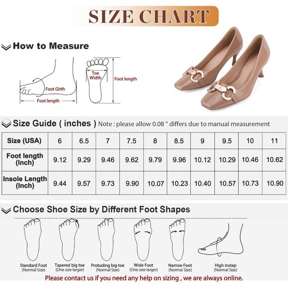 Women's Nude Closed Square Toe Pump Low Kitten Heel Comfortable Dress Pump Shoes - Picture 7 of 7